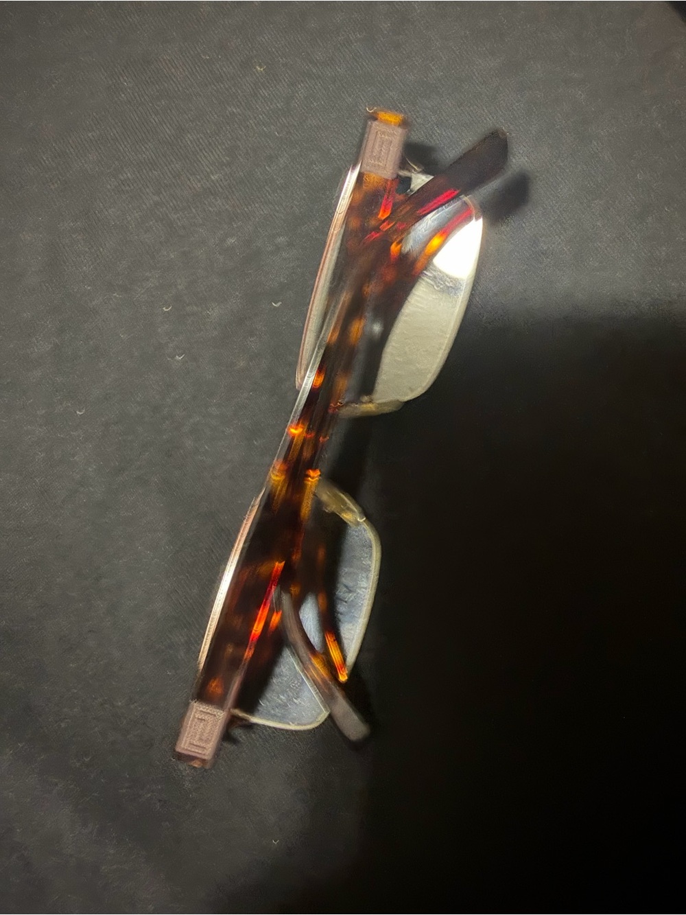 Versace Tortoiseshell Men’s Rectangle Glasses - Brown/Amber
